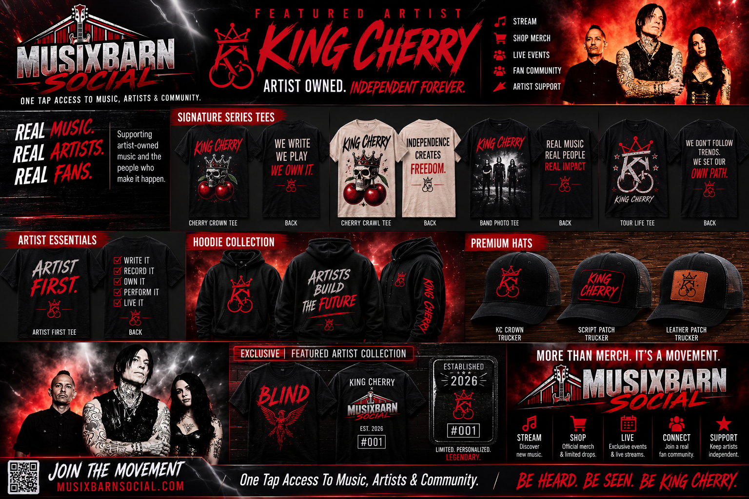 King Cherry MusixBarn Social Co-Brand
